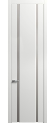 Межкомнатная дверь SKYLINE 102 Шелк, (90) Белый шелк, 600/700/800*2300 мм.